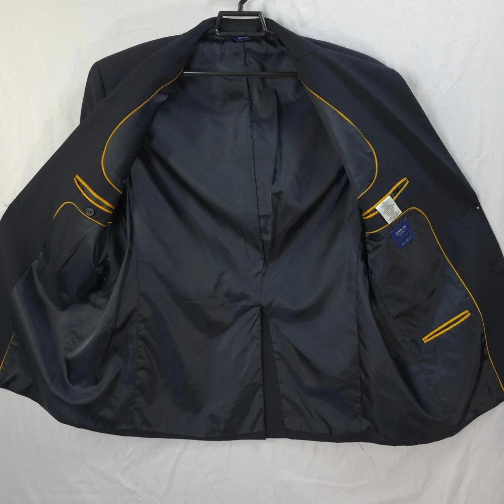 Arrow Suit Collection Mens 44R Navy‎ Blue Wool Blend 2 Button Blazer Sport Coat